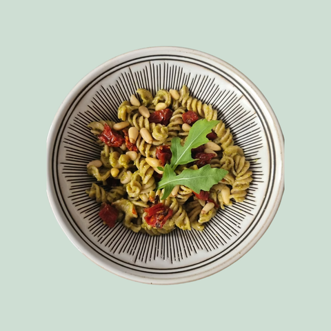 Rezept: Haferkleie-Nudelsalat mediterran